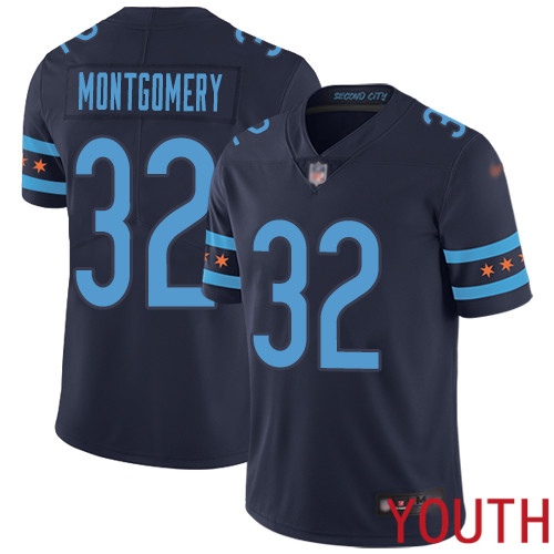 Chicago Bears Limited Navy Blue Youth David Montgomery Jersey NFL Football #32 City Edition